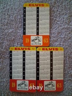 Elvis Presley Original 1963 Pocket Calendars Near Mint-mint Extremely Rare Lt 3