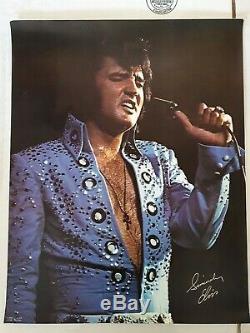 Elvis Presley Original Blue Boy On Tour Poster 1972 Colonel Tom Parker Rare