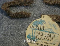 Elvis Presley Original Blue Hawaii Promotional RCA Disc With Lei RARE Back 1961