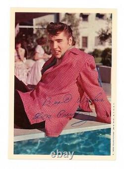 Elvis Presley Original Moss Photo Service 5 X 7 Color Rare 1956 Nm