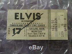 Elvis Presley Original Rare Concert Ticket Stub August 17th 1977 Portland Maine