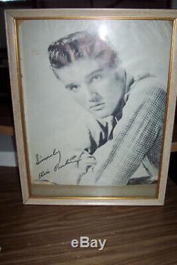 Elvis Presley Original Rare Photo With Signed Autograph From Estate Sale Framed