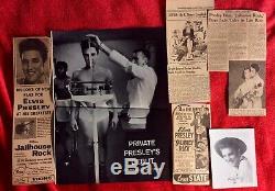 Elvis Presley Original Vintage Scrapbook Photos Articles Rare 50 Pages Clippings