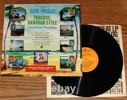 Elvis Presley Paradise Hawaiian Style RARE ORANGE LABEL HOLLYWOOD PRESSING