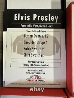 Elvis Presley Personally Worn/Owned Shirt Swatch Patch Relic Authentic LOA Rare