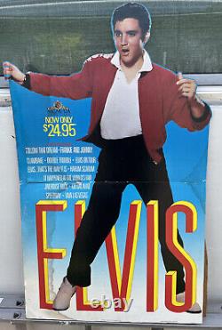 Elvis Presley Promo Standup Standee Rare 80's MGM/UA Home Video