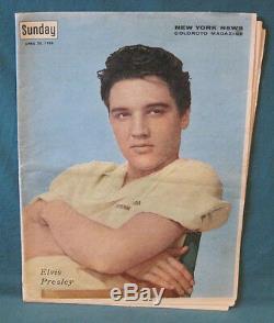 Elvis Presley RARE Cover New York News Large Magazine Newspaper April 1958