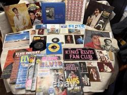 Elvis Presley RARE Vintage Collection / Huge Lot Of Over 50+ Items all from 70's