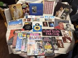 Elvis Presley RARE Vintage Collection / Huge Lot Of Over 50+ Items all from 70's