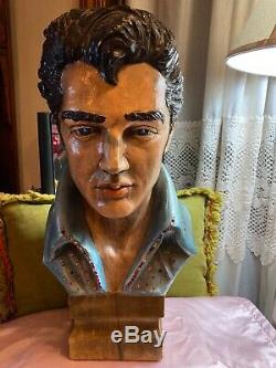 Elvis Presley RARE life size bust Vintage 1970s EXTREMELY COOL