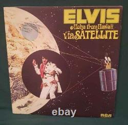 Elvis Presley RCA Aloha Via Satellite LP VPSX-6089 Store Display Ad 1973 RARE