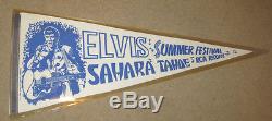 Elvis Presley RCA Sahara Tahoe Summer Festival Pennant White RARE 1971 RARE