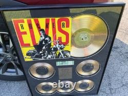 Elvis Presley ROCKER ELVIS Framed 6 24 kt. Gold record prototype #14/135 Rare Elvis Presley ROCKER ELVIS Framed 6 24 kt. Gold record prototype #14/135 Rare