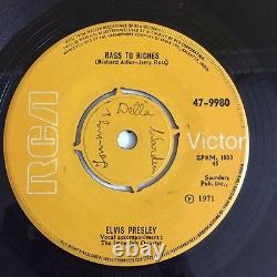 Elvis Presley Rags To Riches/where DID They Go Lord Rare Rca Single 45 India Vg+
