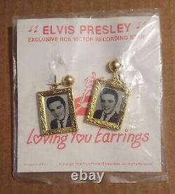 Elvis Presley Rare 1956 EPE Loving You Earrings SEALED ON CARD EXCELLENT