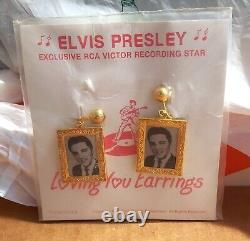 Elvis Presley Rare 1956 EPE Loving You Earrings SEALED ON CARD EXCELLENT