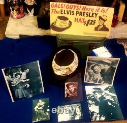 Elvis Presley Rare 1956 Hat From Elvis To Fan With Signed Tag And Photos