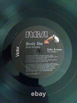 Elvis Presley Rare Black Vinyl Moody Blue Lp 1977 Original Near Mint Vinyl USA