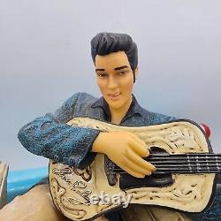 Elvis Presley Rare Blue Cadillac Cookie Jar Playing Guitar Clean Read