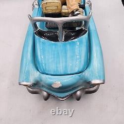 Elvis Presley Rare Blue Cadillac Cookie Jar Playing Guitar Clean Read