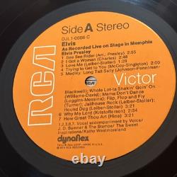 Elvis Presley Rare DJ Promo Copy Recorded Live On Stage In Memphis Vinyl Record