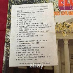 Elvis Presley Rare DJ Promo Copy Recorded Live On Stage In Memphis Vinyl Record