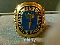 Elvis Presley- Rare Elvis Aron Presley Memorial Tcb Graceland Paperweight Ring