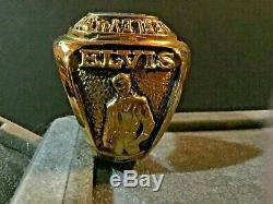 Elvis Presley- Rare Elvis Aron Presley Memorial Tcb Graceland Paperweight Ring