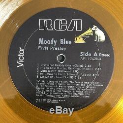 Elvis Presley Rare Experimental Yellow Vinyl Moody Blue Lp 1977 Nice! 33 45