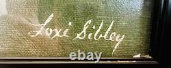 Elvis Presley Rare Framed Portrait Painting By Loxi Sibley Original
