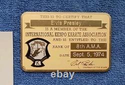 Elvis Presley Rare Gold Karate Card withJSA COA Auto By Dave Hebler