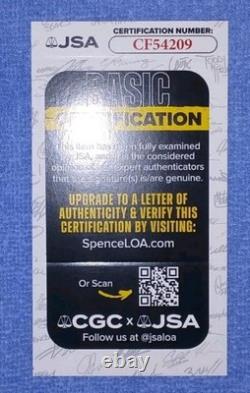 Elvis Presley Rare Gold Show Card withJSA COA Auto By Dave Hebler