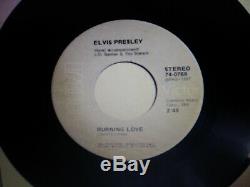 Elvis Presley Rare Gray Label Burning Love/its A Matter Of Time 45 Ex