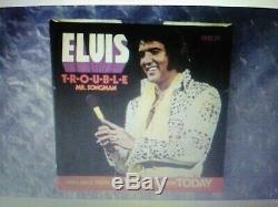 Elvis Presley Rare Gray Label Trouble/mr Songman 45 1975 Ex