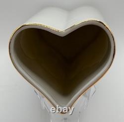 Elvis Presley Rare Heart-Shaped Gold Trimmed Hand-Painted Vase MINT