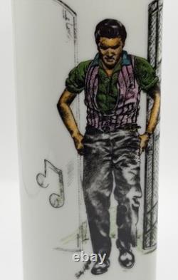 Elvis Presley Rare Heart-Shaped Gold Trimmed Hand-Painted Vase MINT