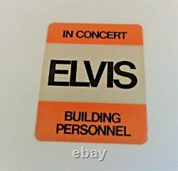 Elvis Presley Rare In Concert Backstage Pass. Building Personnel. Original Mint