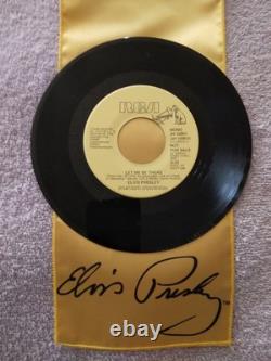 Elvis Presley Rare Let Me Be There Stereo/mono Promo 45&signature Gold Scarf L2