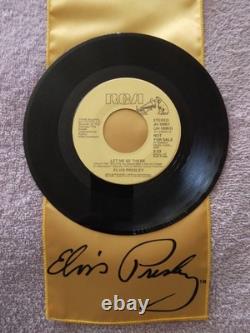 Elvis Presley Rare Let Me Be There Stereo/mono Promo 45&signature Gold Scarf L2