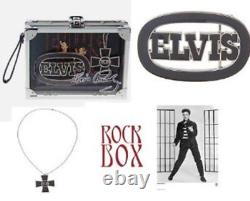 Elvis Presley Rare Limited Edition Rock Box Belt Buckle & Necklace Rock'n' Roll