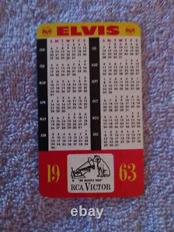 Elvis Presley Rare Original 1963 Pocket Calendar Near Mint