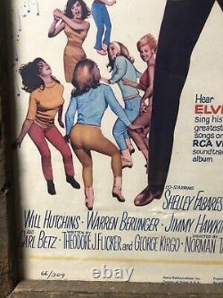 Elvis Presley Rare Original Movie Poster Great Color Barn Find Spinout 22 X 14