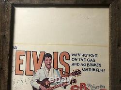 Elvis Presley Rare Original Movie Poster Great Color Barn Find Spinout 22 X 14