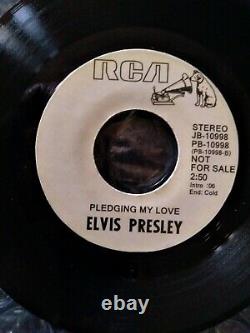 Elvis Presley Rare Pledging My Love/way Down White Label Promo 45 1977 Nm B