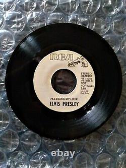 Elvis Presley Rare Pledging My Love/way Down White Label Promo 45 1977 Nm B
