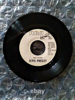 Elvis Presley Rare Pledging My Love/way Down White Label Promo 45 1977 Nm B