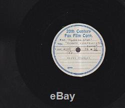 Elvis Presley Rare Rare Acetate From The Film Flaming Star Producer Owned Look