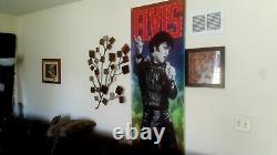 Elvis Presley Rare Vinyl Banner Sign From Memphis Street Elvis Blvd Gorgeous