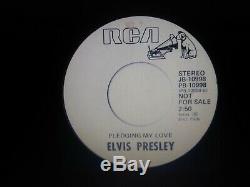 Elvis Presley Rare Way Down/pledging My Love White Label Promo 45 Vinyl Ex-nm