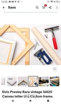 Elvis Presley Rare vintage 16X20 Canvas letter in a Custom frame